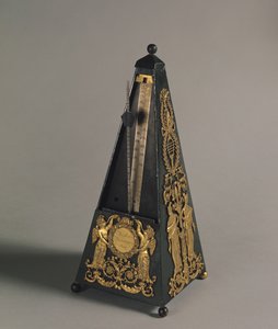 Pyramidální metronom, 1815 (malované železo a zlacený bronz)